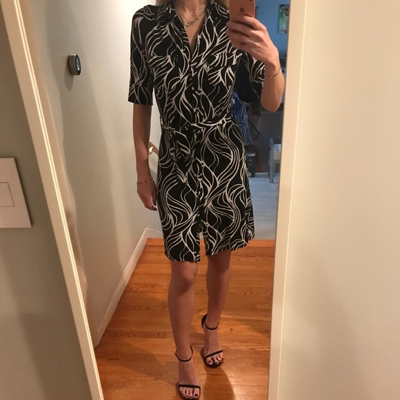H&M Zebra Pattern Dress w/ Belt - Picture 1 of 8